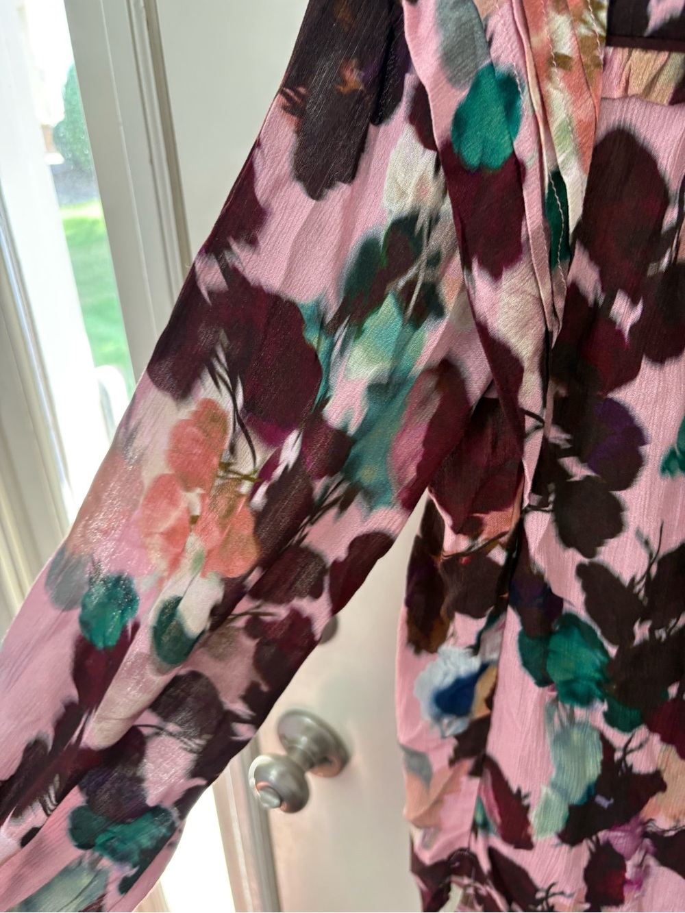 Reiss Phoenix Floral Yoke Detail Blouse Size 4 - Picture 4 of 9